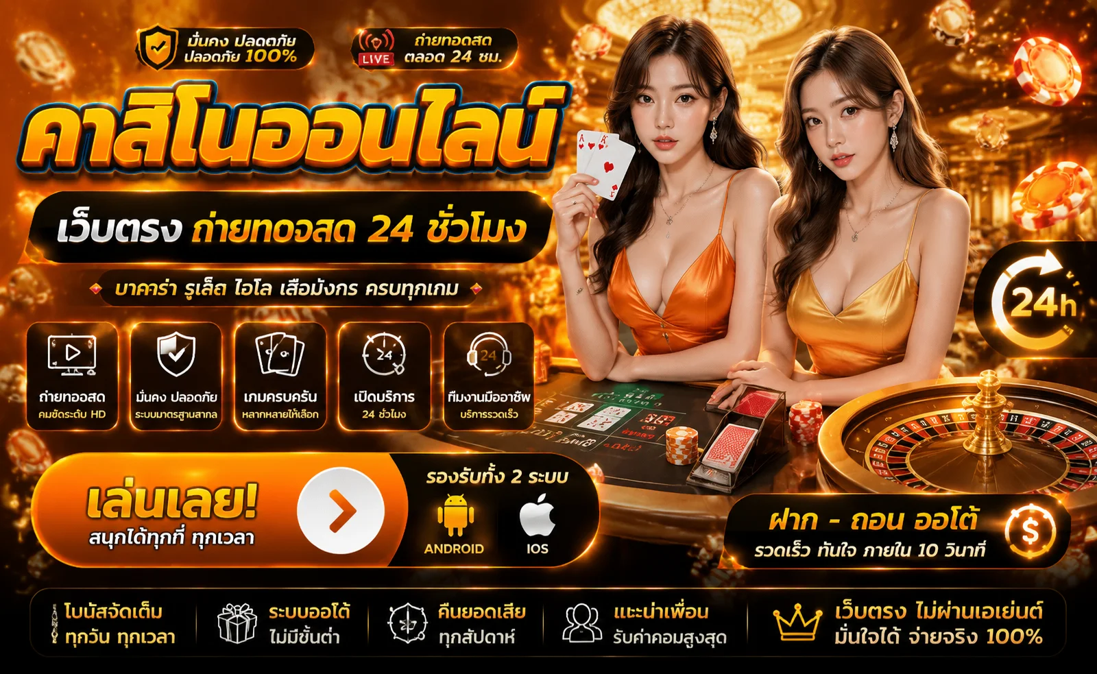 คาสิโนออนไลน์ KUBBET บาคาร่าสด รูเล็ต ไฮโล